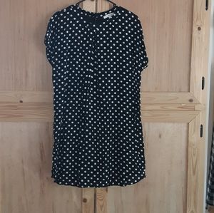 Andree By Unit black/white "Dots" dress Size L